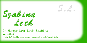 szabina leth business card